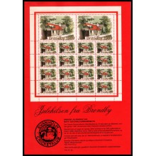 1989. Danmark. Julemærker, Brøndby landsbygade. Svanholm cricketklub.